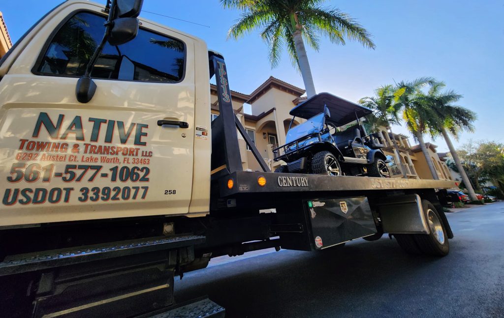 Towing a Golf Cart To Transport It